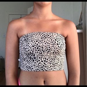 Brandy Melville cheetah print tube top